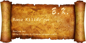 Basz Kiliána névjegykártya